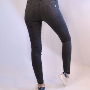 🌷 Black Orchid 🌷 Black & Gold Glitter Gisele Skinny Jeans